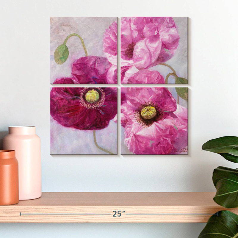 Coquelicots mauves Harnek I, H 18 po x l 18 po