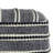 Corrie 18"W Woven PET Polyester Boho Indoor/Outdoor Square Pouf in Navy and White