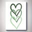 Impression sur toile Calm Green Ombre Heart - Urban Studio-1530658280