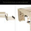 Lit plateforme double tapissier pleine grandeur avec tablettes de rangement, bureau, station de charge et lit gigogne-1487107919