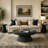 Mid-Century Modern Round Coffee Table, 35.4” Black Wood Center Table With Pedestal Base, Stylish & Functional Accent Table For Living Room-515604501