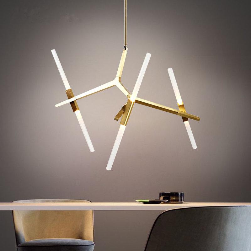 Lustree linéaire 6 lumières spoutnik modern Nicollet