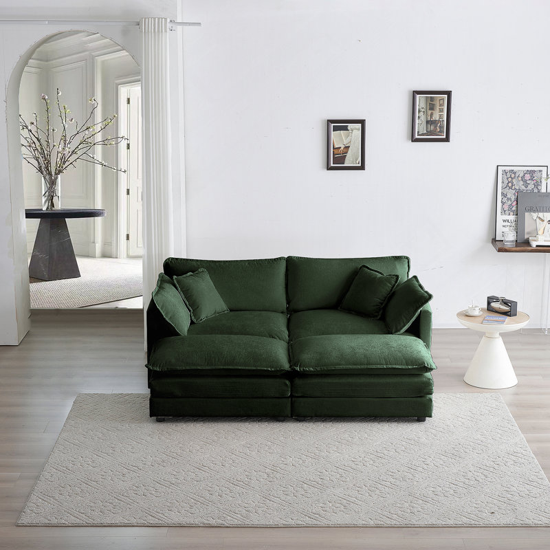 Canapé modulaire confortable avec ensembles de repose-pieds, rehaussant l'ambiance de la maison