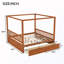 Très grand lit à baldaquin en bois avec tiroirs-1735620041-1735620043
