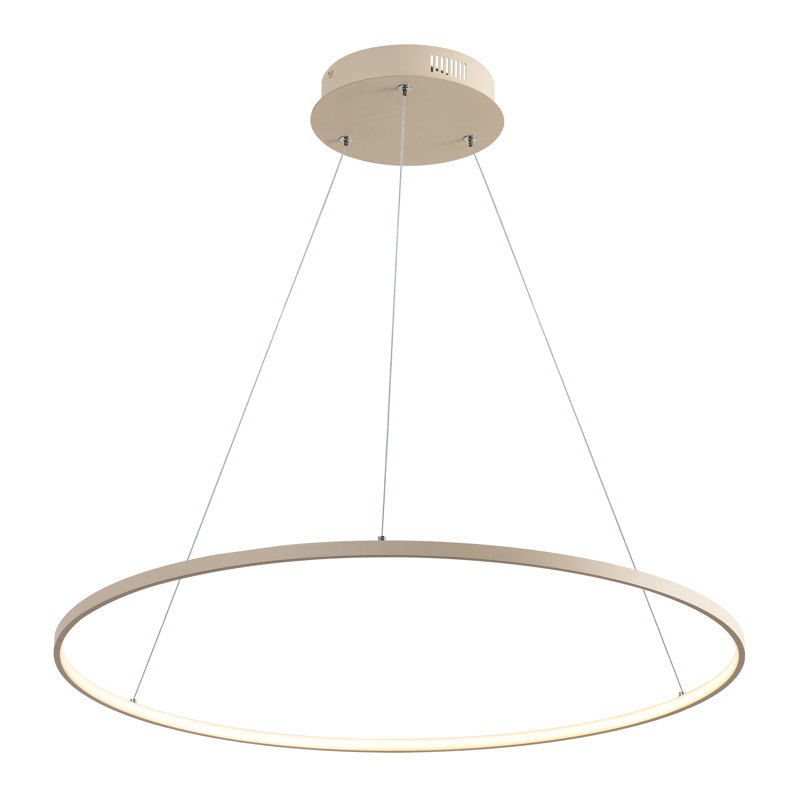 Odin 1-Light LED Unique / Statement Chandelier, 0.75" H x 34.88" W x 34.88" D, Beige