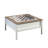 Coffee Table With Chess Game Surface, White Finish