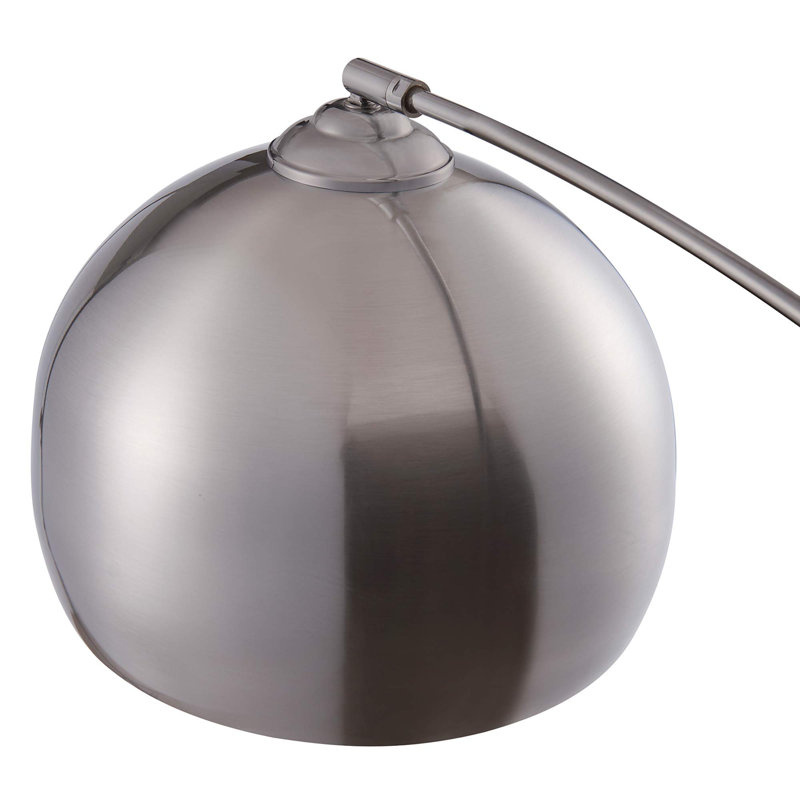 Arquer 68.1" Polished Nickel Arc Floor Lamp with Bell Shade