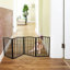 Barrière pour animaux autoportante brun foncé - pliante pour les portes qui maintient une maison propre et ordonnée