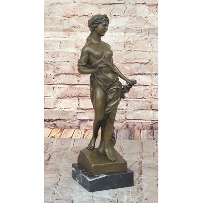 Sculpture classique en bronze déesse par Milo - chef-d'œuvre mythologique élégant