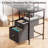Reversible L-Shaped Corner Computer Desk with Charging Station, File Cabinet, Monitor Stand & Storage, Home Office Workstation-15240364-15240366