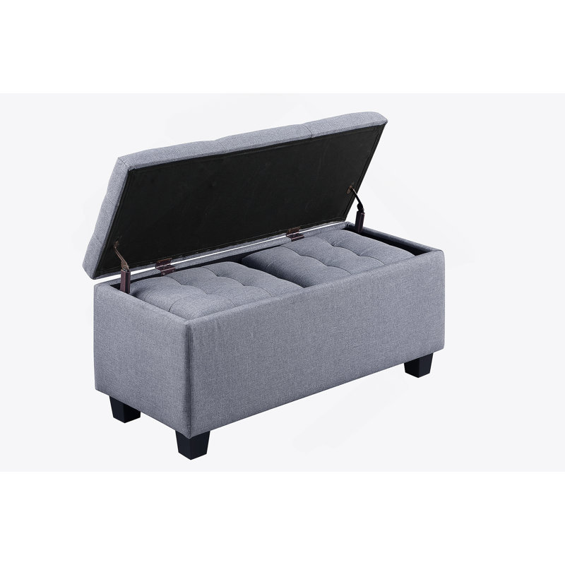 Bryne Upholstered Flip Top Storage Bench