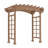 Yardistry Cedar Arched Garden Arbour With Trellis Panels - Large