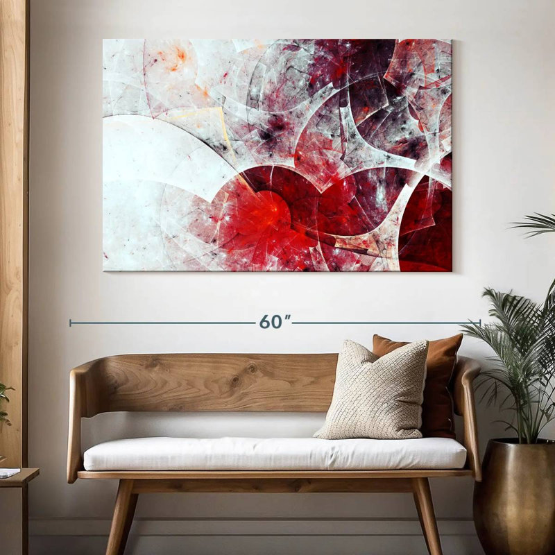 Avery Red Digital Abstract, 34" H x 51" W