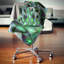 Tourbillon fractal vert foncé - coussin imprimé abstrait-30615964-30615968