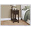 Table d'appoint, table de bout, table d'appoint, table de chevet, chambre à coucher, étroit, tiroir de rangement, placage brun