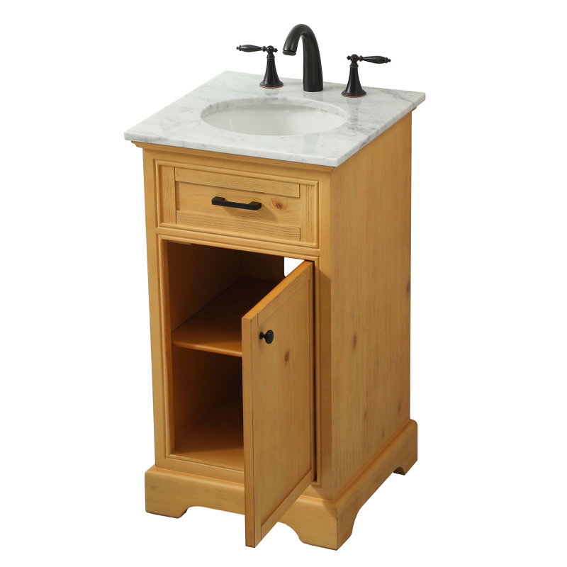 Meuble-lavabo simple 19 po Hermes, Bois naturel