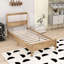 Wood Platform Bed with Upholstered Headboard-231114180-231114207