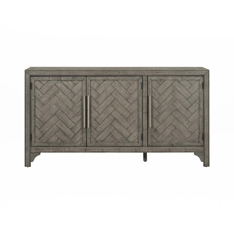 Buffet avec tablettes réglables, Gris