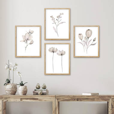 IDEA4WALL Framed Winter Autumn Brown Wildflowers Wall Art, Set Of 4 Nature  Wilderness Wall Decor Prints, Botanical Floral Wall Decor For Living Room,  Bedroom Framed 4 Pieces Print & Reviews