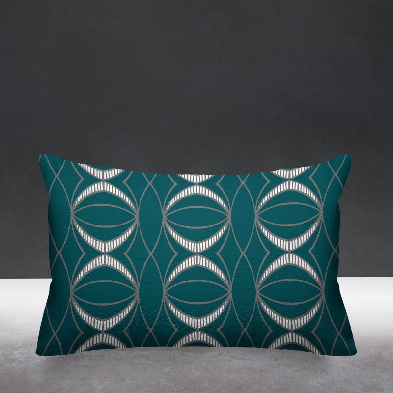 Coussin décoratif intérieur / extérieur Samira, Vert émeraude
