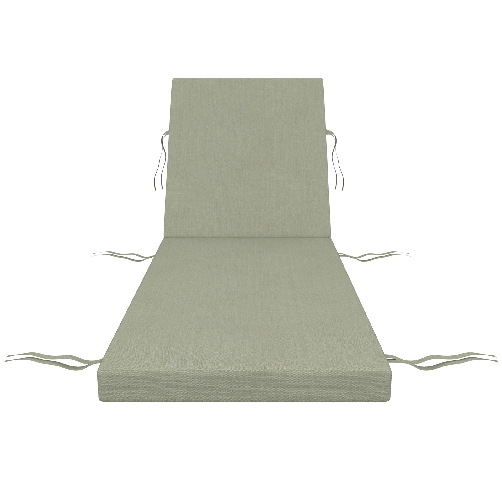 Lani Sunbrella Outdoor Chaise Lounge Cushion, 21" W x 78" D, Sunbrella Canvas Seasalt