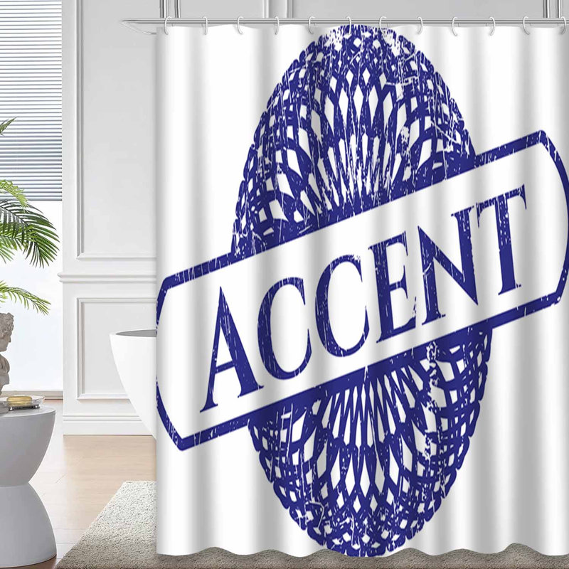 Antique Grunge Decorative Message Retro Sign Shower Curtain with 12 Hooks, 72" L x 84" W