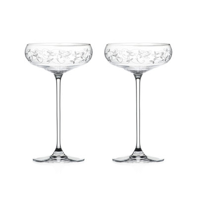 Two Arabesque Champagne Saucers