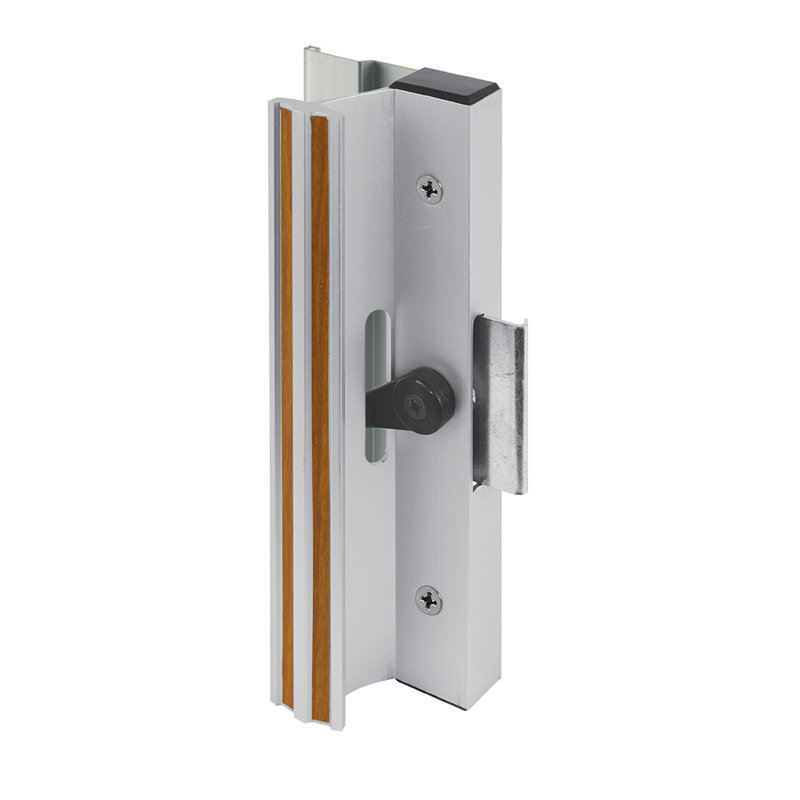 Ensemble de poignées de porte en verre coulissantes Prime-Line, style pince, montage en surface, aluminium (paquet simple)