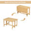 Table de salle à manger extensible en bois avec abattant pour petits espaces-1311884510