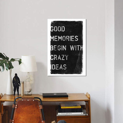 « fou ideas i », art textuel sur toile