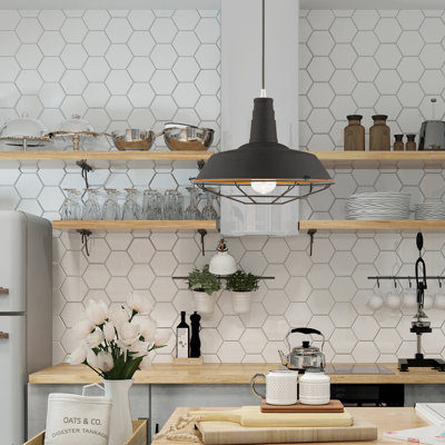 Luminaire suspendu en forme de dôme à 1 lumière Alysen