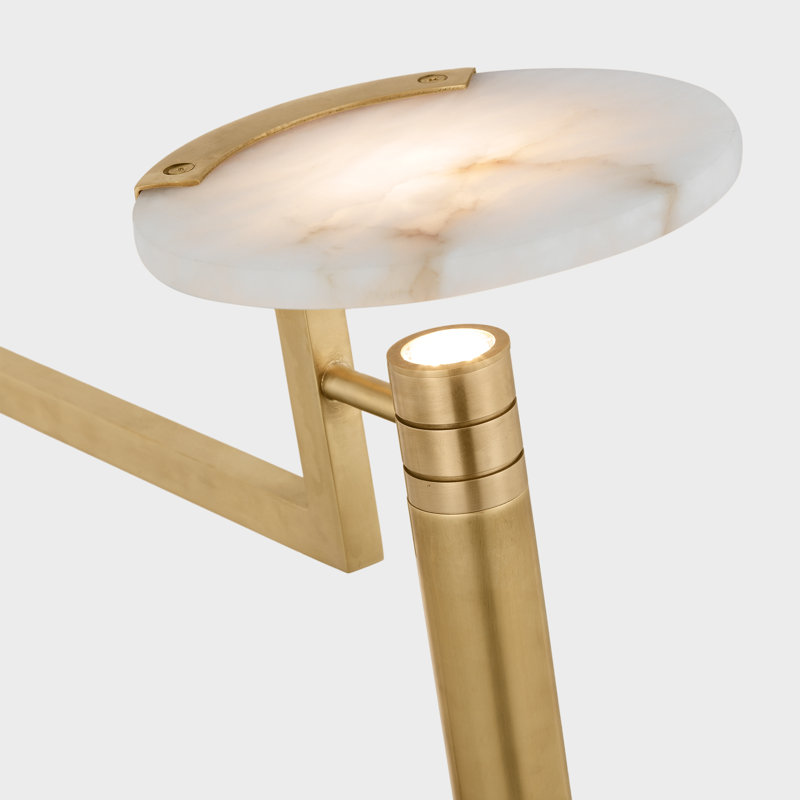 Melange 2 - Light LED Chandelier, Antique-Burnished Brass