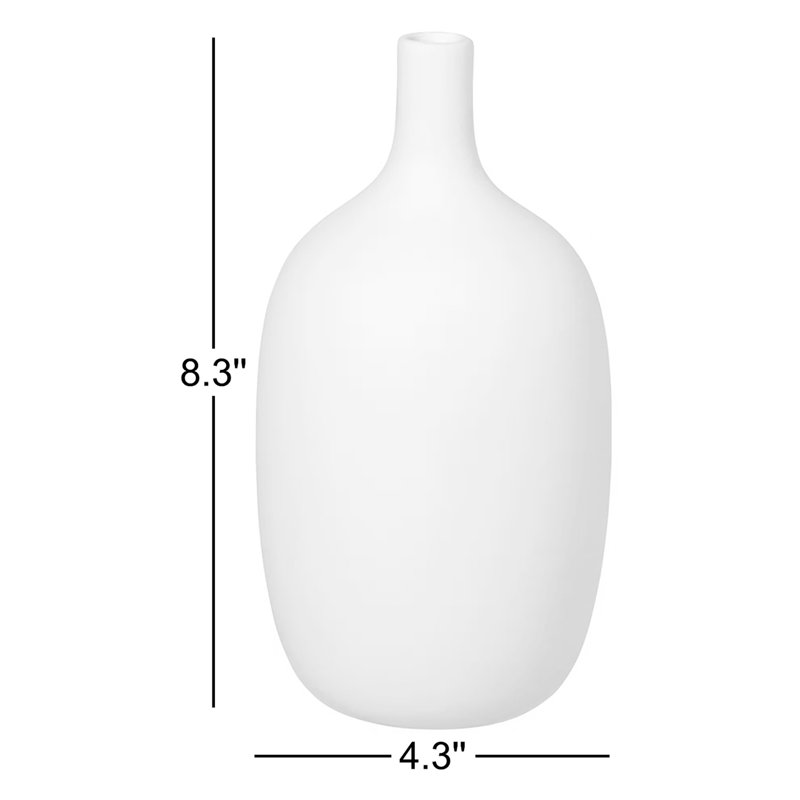 Ceola 8.3'' Indoor / Outdoor Ceramic Table Vase, White