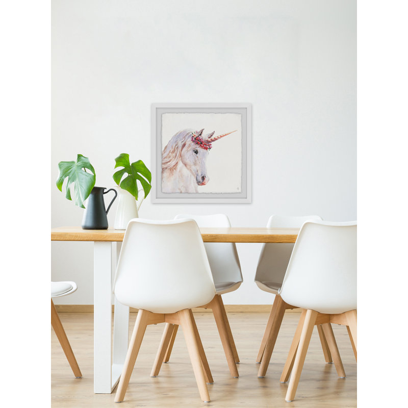Sweet Unicorn Framed Print, 12" H x 12" W x 1.5" D