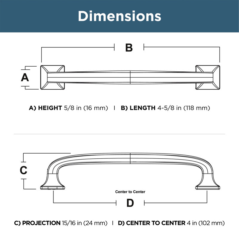 4" Center to Center Arch Pull, Satin Nickel, 4"