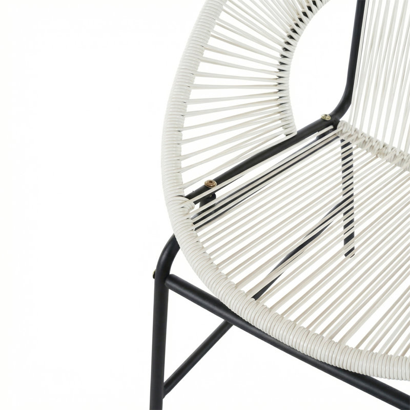 Ensemble de 2 chaises d'extérieur NUSA, White/Black