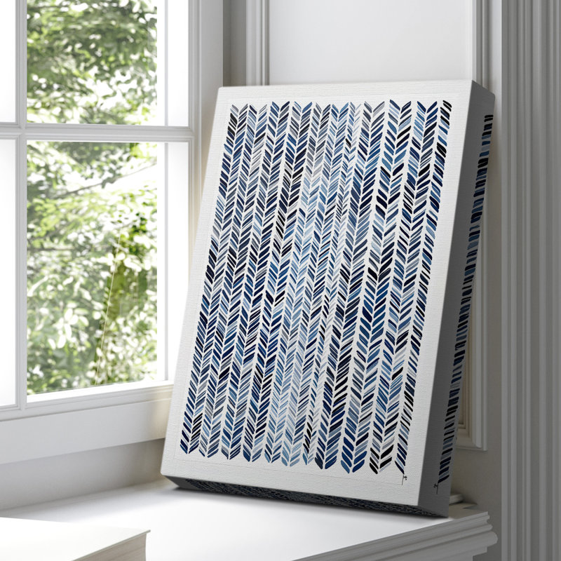 Toile tendue avec châssis abstrait CCXXVII - Prêt à être accroché, H 36 po x l 24 po