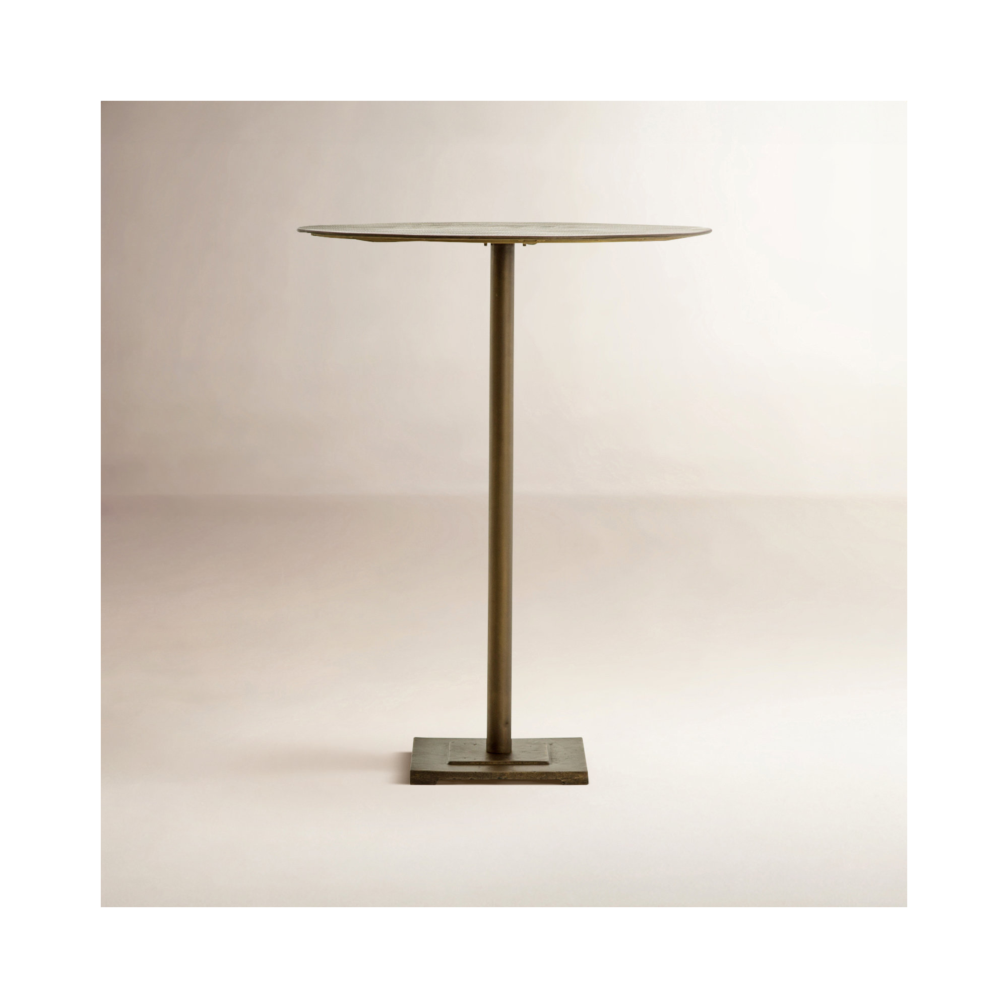 Nell 32'' Round Dining Table, 41.5" H x 32" L x 32" W, Acid Etched Aged Brass