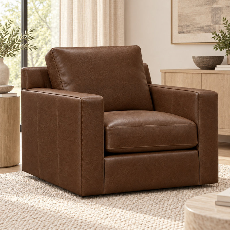 Chaise pivotante Madison, Berkshire Cuero