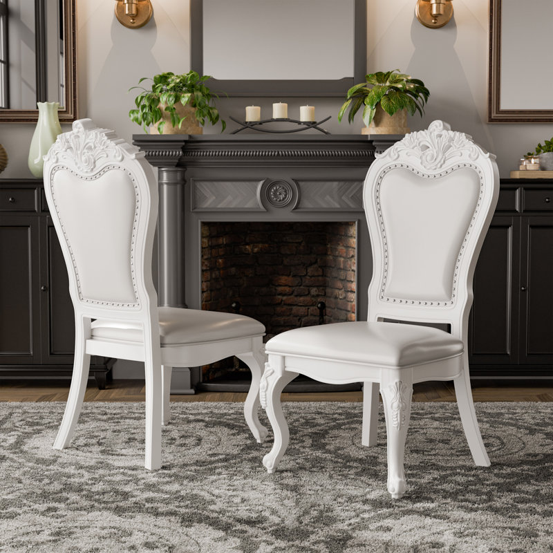 Chaises d'appoint Roslindale, Gris, Blanc