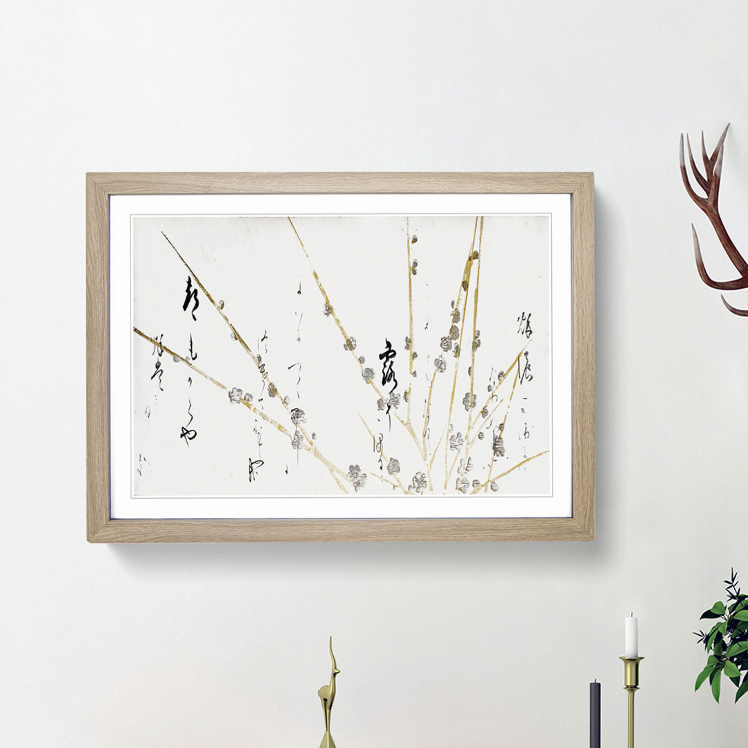Branches of a Flowering Tree by Hon'ami Koetsu - Picture Frame Painting Print