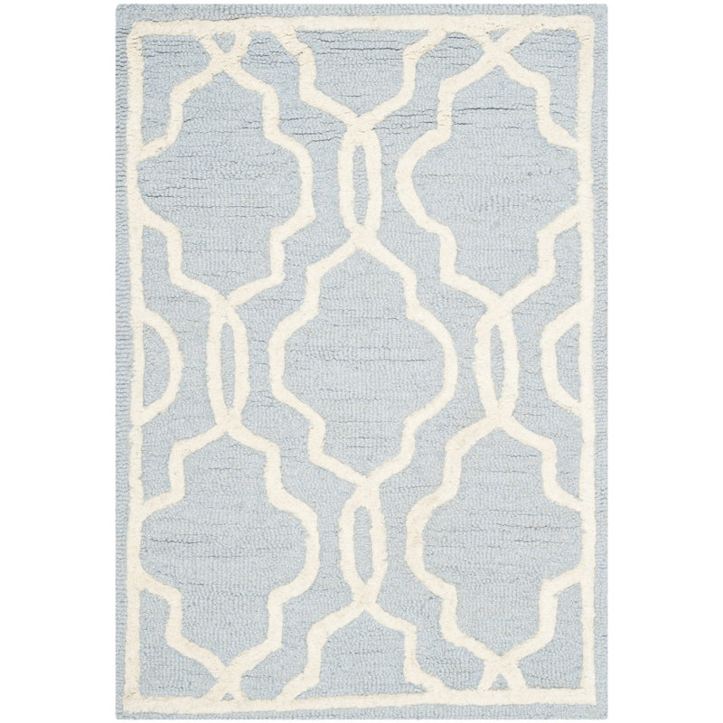 Cannen Hand Tufted Wool Geometric Rug, Rectangle 2'6" x 4'