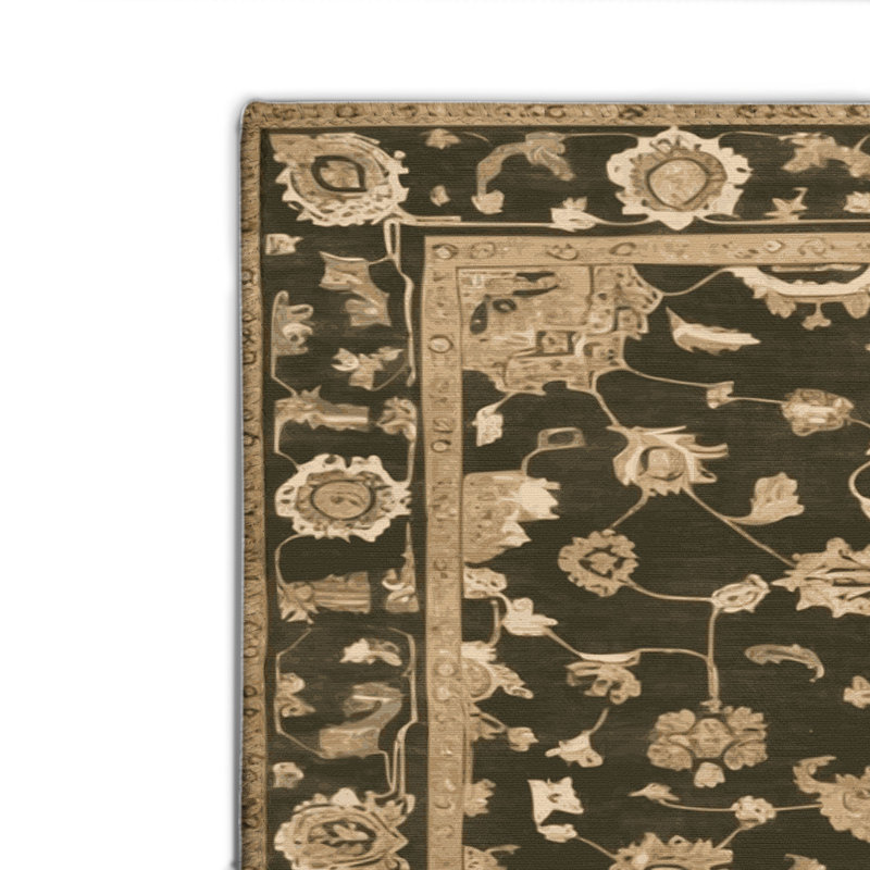 Tapis intérieur et extérieur brun Overdyed, Rectangulaire 2 pi x 3 pi