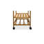 Chariot de cuisine, chariot contemporain avec trois tablettes ouvertes et tiroir de rangement