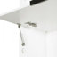 Compact Kitchen Pantry - Buffet haut de 69 po avec huche et poste de travail pliable - Armoire de rangement multifonctionnelle avec tablette réglable et prise de courant pour la salle à manger et le salon, blanc-2110656368