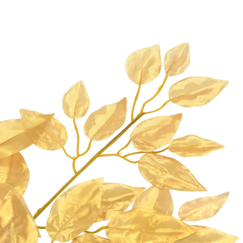 25.59cm Faux Ficus Plant, Gold