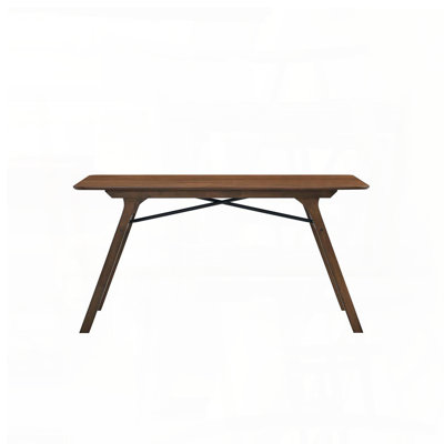 Kaela Walnut Finish Rectangular Dining Table