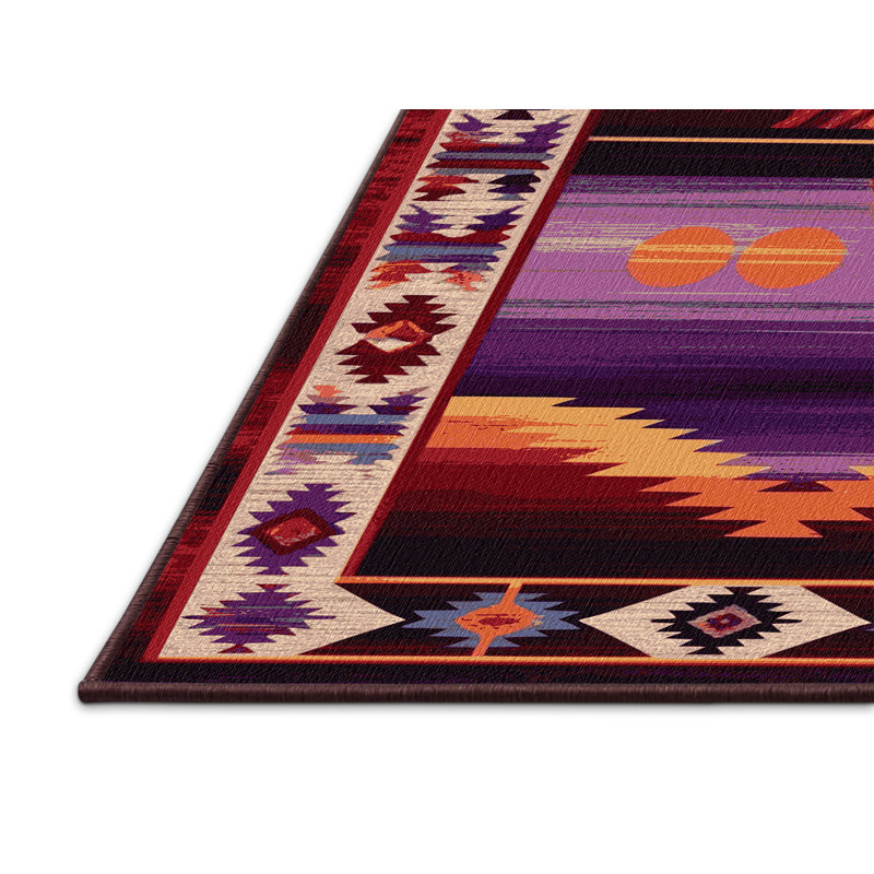  Tapis lavable Sedona Sunset Southwestern, Rectangulaire 3 pi x 5 pi