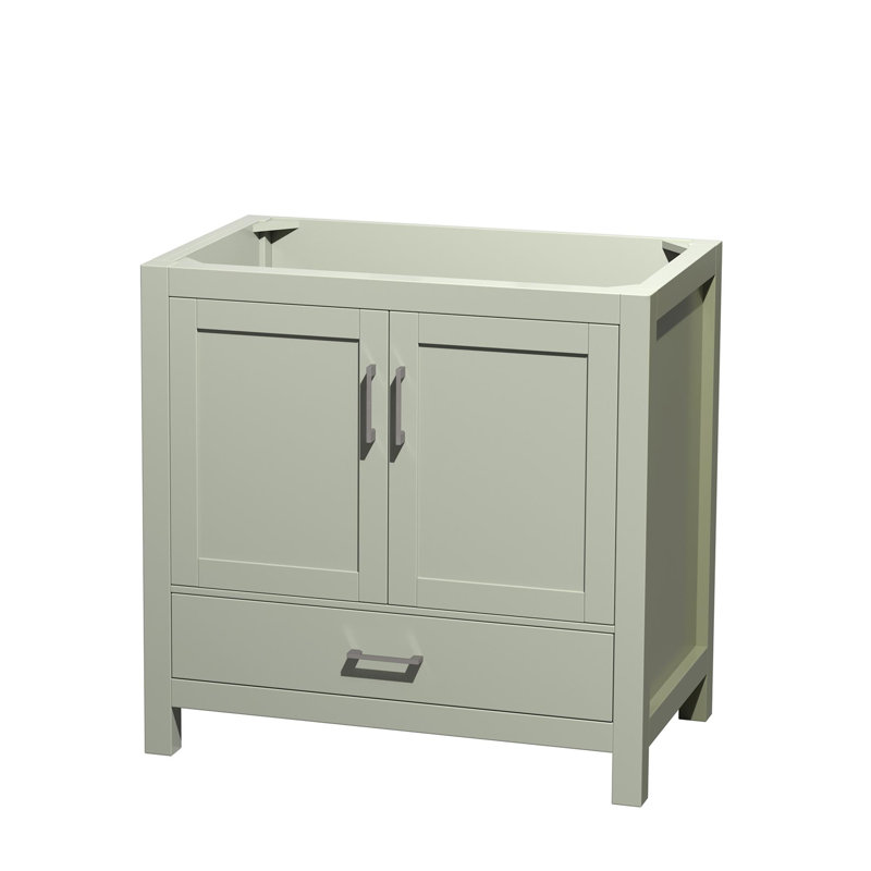 Sheffield 36" Single Bathroom Vanity Base Only, Light Green