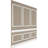 94 1/2"L (Adjustable 96"H to 120"H) Ashford Square Panel Stacked Wall Wainscot Paneling Kit